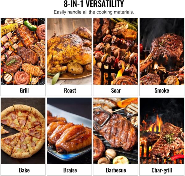 Portable Outdoor Cooking Charcoal Grill BBQ with Cart - Heavy Duty 53-inch - Ideal for Camping, Picnics, and Tailgating - Image 4