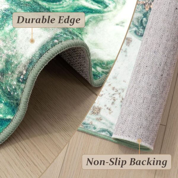 IKALIFE Area Rugs Living Room - 160x230 cm Machine Washable Rug, Soft Short Pile Non-Slip Large Rugs, Bedroom Dining Room Green Rug, Kitchen Office Home Modern Carpet - Image 5