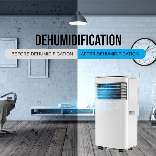 Belaco Portable Air Conditioner, 9000 BTU 4-in-1, Air Conditioning Unit, Fan & Cooling, Dehumidifier, Remote control with 24Hr Timer, Dual Window kit Included with Class A Energy Efficiency Rating - Image 10