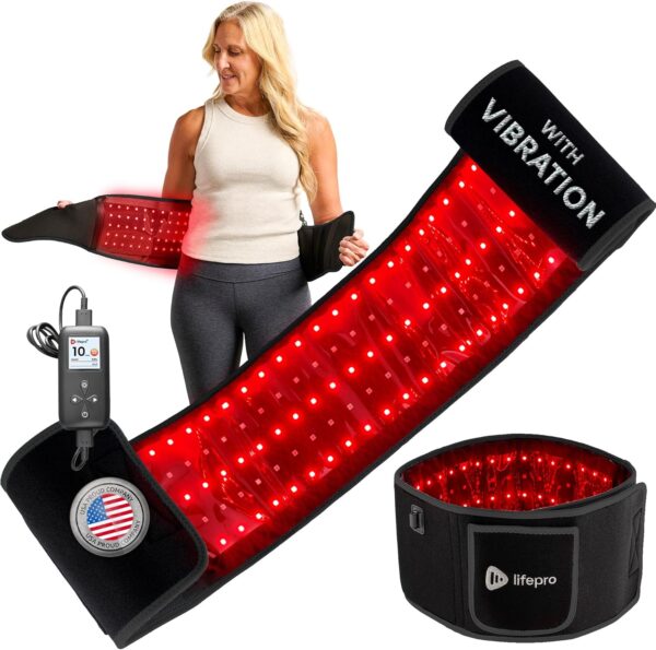 Lifepro Red Light Therapy Belt - Near Infrared Light Therapy & Red Light Therapy for Muscle Pain, Inflammation, Elbow Joint & Back Pain Relief - Infrared Therapy or Infrared Light Therapy - Image 2