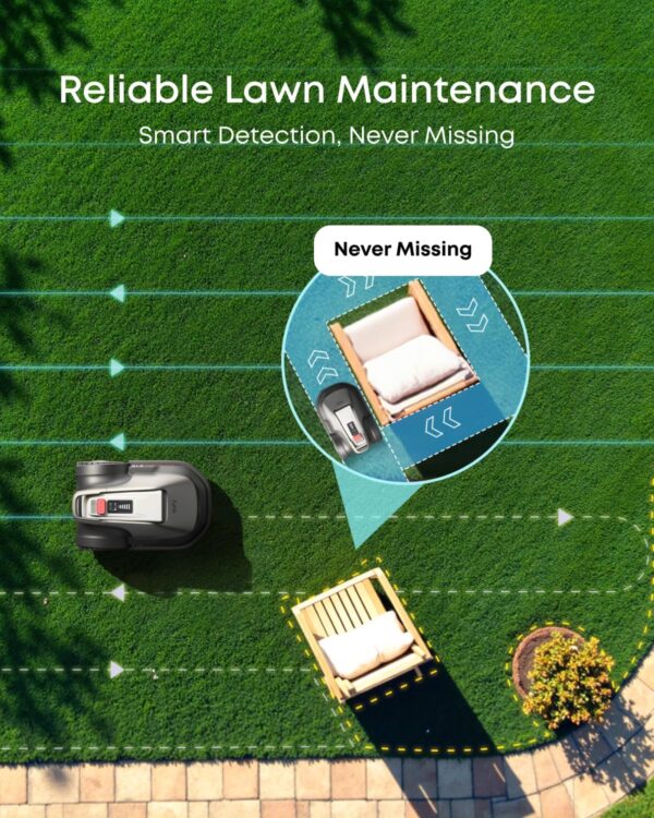 eufy Robot Lawn Mower E15, No Wire, No RTK, No Signal Issue, Hands-Free Auto Mapping, Precise Obstacle Avoiding, Reliable Lawn Maintenance, Worry-Free Experience - Image 9