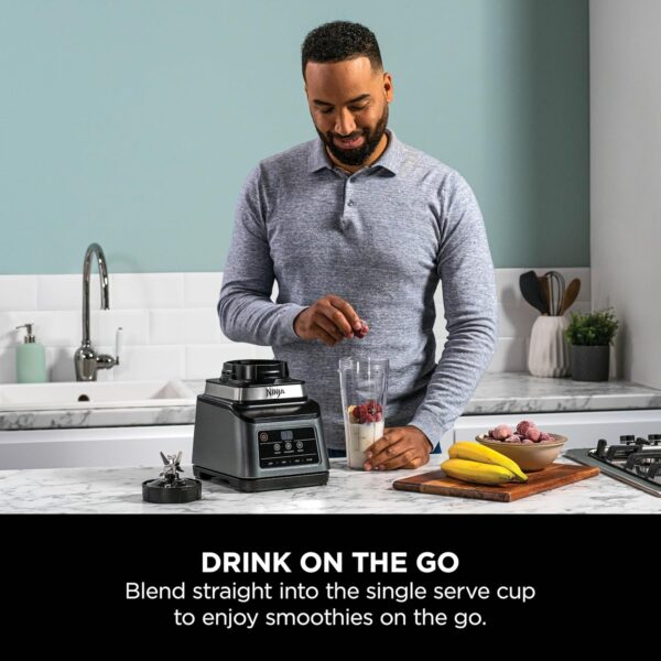 Ninja 2-in-1 Blender with 3 Automatic Programs; Blend, Max Blend, Crush, and 4 Manual Settings, 2.1L Jug & 700ml Cup, 1200W, Dishwasher Safe Parts, Auto-iQ, Black BN750UK - Image 7