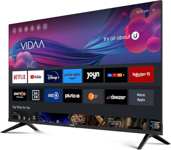 DYON Smart 40 VX-2 Full HD TV, Triple HD Tuner (DVB-C/-S2/-T2), App Store, Prime Video, Netflix, YouTube, DAZN, Disney+, Black - Image 4