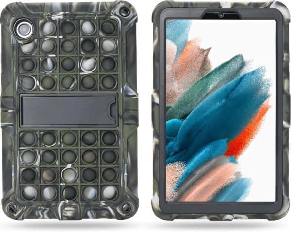 XZC Samsung Galaxy Tab A9 Case 8.7inch 20023 (SM-X110/ SM-X115/ SM-X117) Heavy Duty Shockproof Push Pop Cover with Pencil Holder/Carrying Shoulder Strap (Camouflage, A9 8.7 Inch) - Image 3