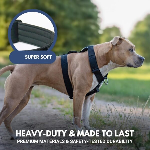 Spark Paws Large Dog No-Pull Harness, Halter Design with Front Clip, Durable and Heavy-Duty for Big and Strong Breeds - Black, S - Image 6