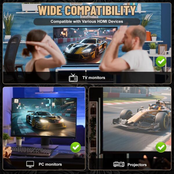 Tufertum Wireless Retro Game Console, 40,000+ Pre-installed Games, 23 Emulators, 4K HDMI, Wireless Controllers, White, TV Plug & Play, Retro Theme - Image 7