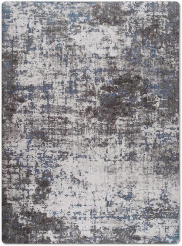 4x6 Rug, Soft Washable Rug for Living Room, Non Slip Abstract Modern Rugs for Bedroom, Low Pile Stain Resistant Foldable Carpet for Dining Room Bedside Entryway Nursery Decor, Dark Grey - Image 10