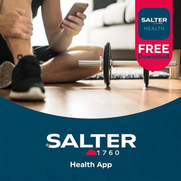Salter Smart Bathroom Scale – Digital Body Weight Scale, Personal Scale, Measures Body Weight, Fat, Water, Muscle Mass, Bone Mass, BMI and BMR, 8 User, Bluetooth/App Connectivity, SA00432FEU6 - Image 6
