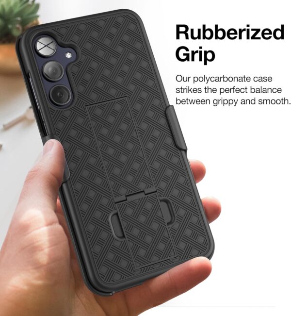 Encased Belt Case for Samsung Galaxy A35 5G with Holster Clip and Phone Kickstand (DuraClip Series), Black (A35 5G) - Image 8