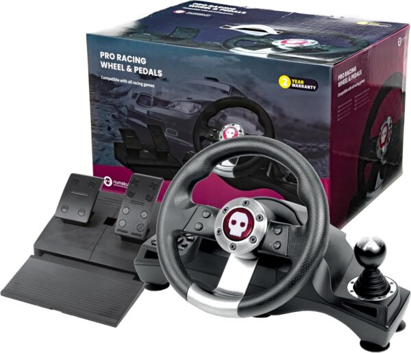 Numskull Next-Gen Pro Racing Wheel with Pedals and Shifter - Compatible with Xbox Series X|S, Xbox One, PS4, Nintendo Switch and PC - Realistic Steering Wheel Controller Accessory - Image 2