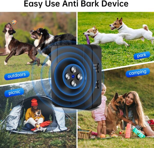 Anti Barking Device - 33FT Ultrasonic Bark Control, 3 Levels, Rechargeable Collar for Dogs, IPX4 Waterproof, Human/Indoor/Outdoor Use - Image 7