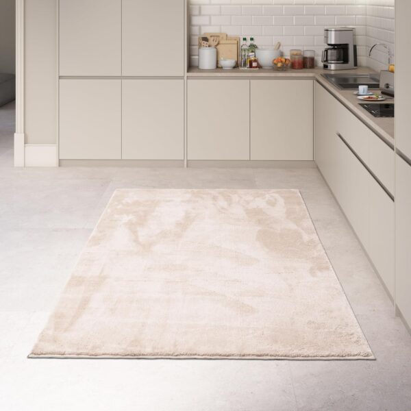 homeart Area Rugs – Soft, Short Pile Monochrome Carpets - Anti-Slip Backing, Machine Washable, Modern Fluffy Rugs for Living Room, Bedroom, Kitchen, Enterance - Cream, 60x110 cm - Image 7