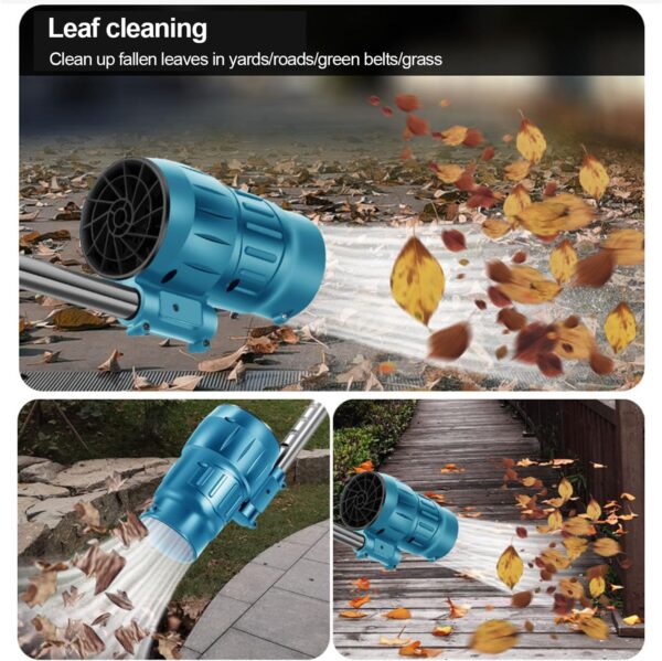 Cordless Leaf Blower 800W, 1500mAh Handheld Electric Blower, Speed 28000r/min, Adjustable Length, Double Control Switch, Includes 2 Batteries for Lawn Care and Patio Use - Image 4