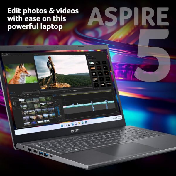 Acer Aspire 5 A515-57G Laptop - Intel Core i5-1235U, 16GB, 512GB SSD, NVIDIA GeForce RTX 2050 4G, 15.6" Full HD, Windows 11, Iron - Image 4