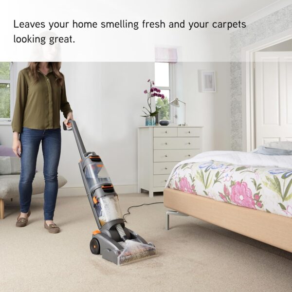 Vax Dual Power Carpet Cleaner and Washer, Stain Remover With Dual Rotating Brushbars, Twin Tank Technology, W86-DP-B, 2.7L, 800W, Orange [Energy Class A] - Image 5