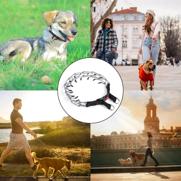 Dog Training Collar Anti Bark Collars Adjustable Durable Thick Prong Collars Dogs for Large Medium Pet Dogs Outdoor Trainings(3.0mm*50cm) - Image 8