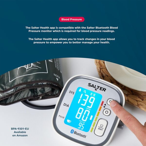 Salter Smart Bathroom Scale – Digital Body Weight Scale, Personal Scale, Measures Body Weight, Fat, Water, Muscle Mass, Bone Mass, BMI and BMR, 8 User, Bluetooth/App Connectivity, SA00432FEU6 - Image 11