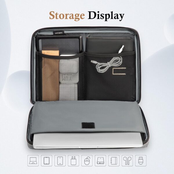 Bagasin Laptop Sleeve Case, 15 15.6 16 17 17.3 14 13.3 13.6 13 12.3 11.6 inch Water Resistant Computer Carrying Bag - Image 6