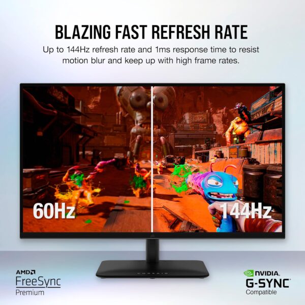 Corsair XENEON 32UHD144-A 32 Inch 4K Gaming Monitor - 144Hz, IPS, 1ms, 3840 x 2160, FreeSync Premium, HDR600, DisplayPort, HDMI, USB-C Hub - Image 4