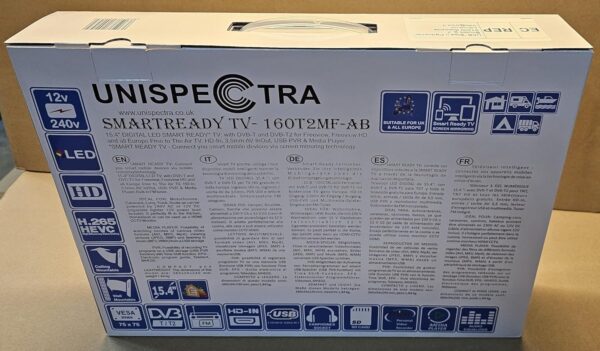 Unispectra ® 16 inch LED 240v (volt) 12v TV Screen Share Freeview & FM Tuner, USB. 12V TVs for Motorhomes, Campervan, Caravan TV, Camping, Truck, Lorry, Van, Boat, Kitchen, Bedroom - Image 16
