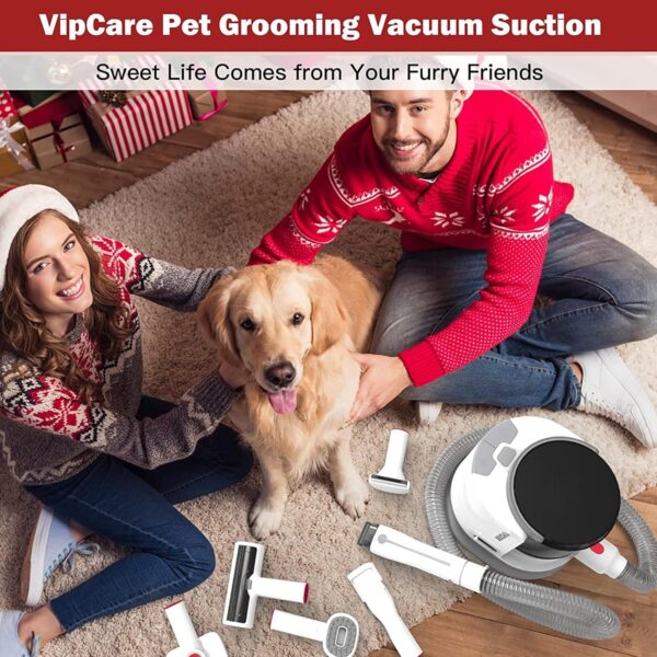 DOPORA 6In1 Pet Grooming Kit - Vacuum Suction Tools for Dogs Cats - Short Hair All - Families with Children - Image 3