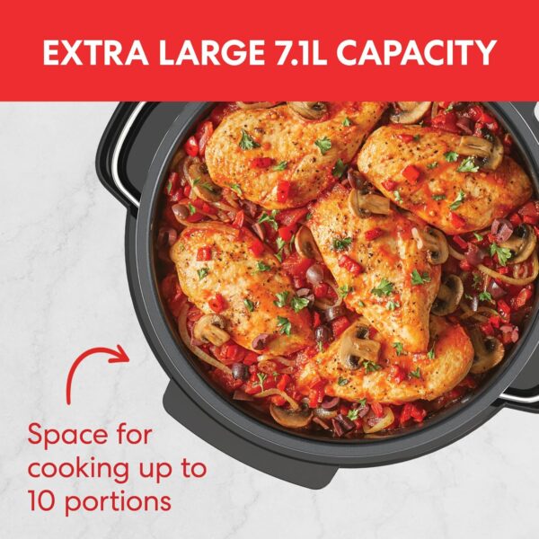 Instant Superior Slow Cooker - Digital Slow Cooker with Steamer, Sauté, Sear, Reheat and Keep Warm Functions, Removable Dishwasher Safe Pot - Up to 10 Portions, 7.1L Capacity - Image 6