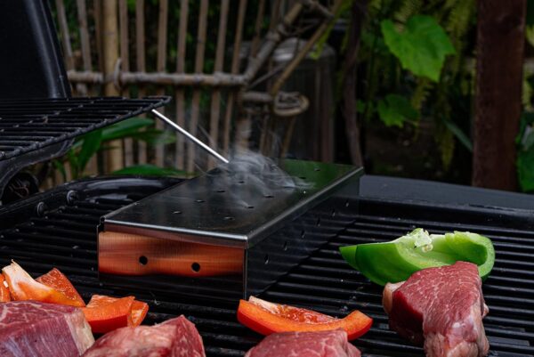 BBQ Dragon Smoker Box for Gas Grilling - Heavy-Duty Stainless Steel Smoker Box with Hinged Lid - Large Smoke Box for Gas Grill & Charcoal Grills - Premium Grill Smoker Box for Authentic BBQ Flavor - Image 4