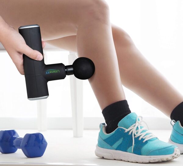 Lifenaxx Wireless Massage Gun Portable Mini Massage Gun Deep Tissue Percussion Muscle Massager for Pain Relief Quiet, with 4 Massage Heads for Gym Office Home Post-Workout Recovery LX-025 - Image 6