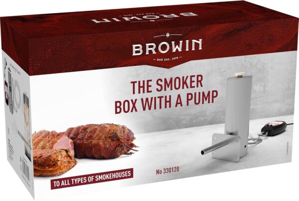 Browin 330121 Smoker Box with a Pump, for Cold and Warm/Hot Smoking, Silver - Image 5