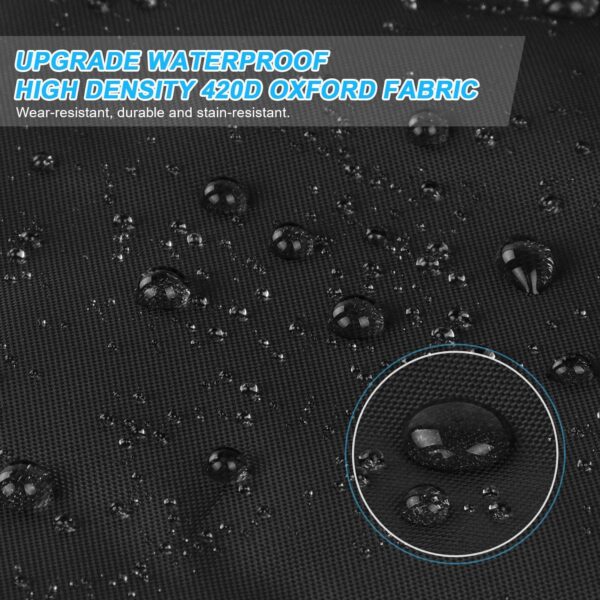 SIMPHAUS Garden Furniture Covers Waterproof for Fire Pit Table Set Outdoor Pizza Table Cover Fire Pit Covers Waterproof Square 80x80x80cm Garden Coffee Table Cover Windproof Anti UV 420D Oxford Fabric - Image 6