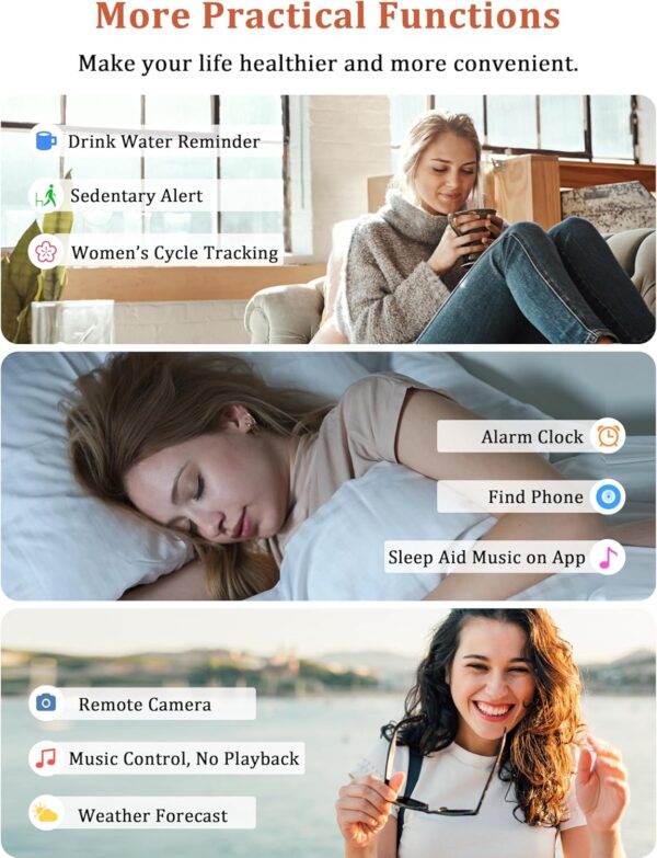 Smart Watch, Alexa Built-in, Answer/Make Calls 44mm Smartwatch Women Men, 1.83'' Sports Watch IP68 Waterproof, Heart Rate SpO2 Sleep Stress Monitor, Step Counter Watch for Android & iOS Phone - Image 8
