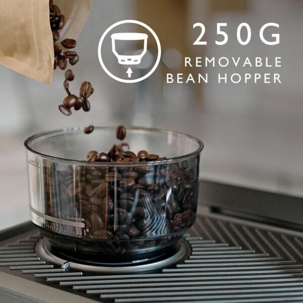 Dualit Espressivo Pro Coffee Machine - Dual Boiler - Integrated Coffee Bean Grinder - Steam Wand - 2.8L Removable Water Tank - Built in Warming Plate - 20 Bar Pressure - Stainless Steel - Image 5