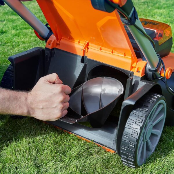LawnMaster 48V 46cm Cordless Lawnmower with Spare Set of MX 24V 4.0Ah Batteries and 2 Fast Chargers. With Rear Roller, Grass Side Eject and Mulching Function, 2 Year Guarantee. For Larger Lawns. - Image 8