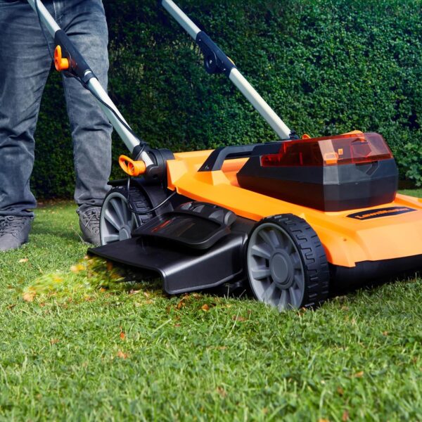 LawnMaster 48V 46cm Cordless Lawnmower with Spare Set of MX 24V 4.0Ah Batteries and 2 Fast Chargers. With Rear Roller, Grass Side Eject and Mulching Function, 2 Year Guarantee. For Larger Lawns. - Image 7
