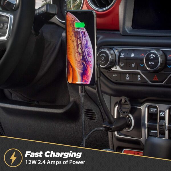 Scosche MAG12V-XCES0 MagicMount Universal Magnetic Car Phone Holder, Cigarette Lighter Mount with USB Charger, Easy Magnet Mounting for iPhone, iPad, Smartphones, Tablets, and All Devices - Image 6