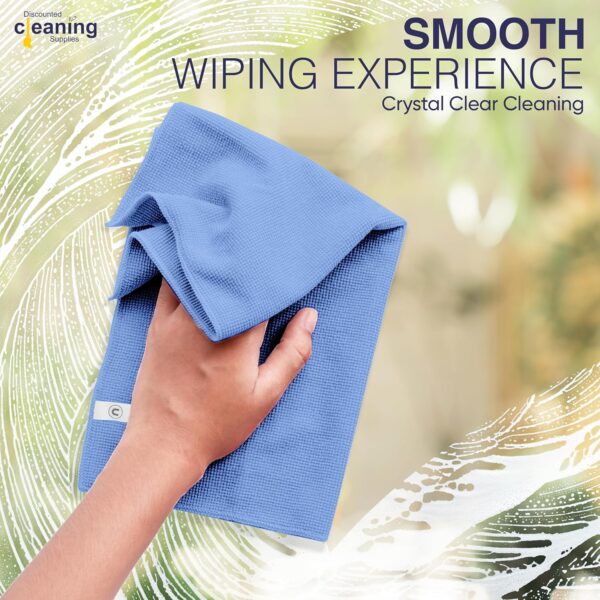 DCS Microfibre Cleaning Cloth, Blue, Pack of 10, Large Size: 40x40cm. Super Soft Premium Streak Free Washable Cloth Duster for Kitchen, Bathrooms, Surfaces, Mirrors, Car, Motorbike - Image 4