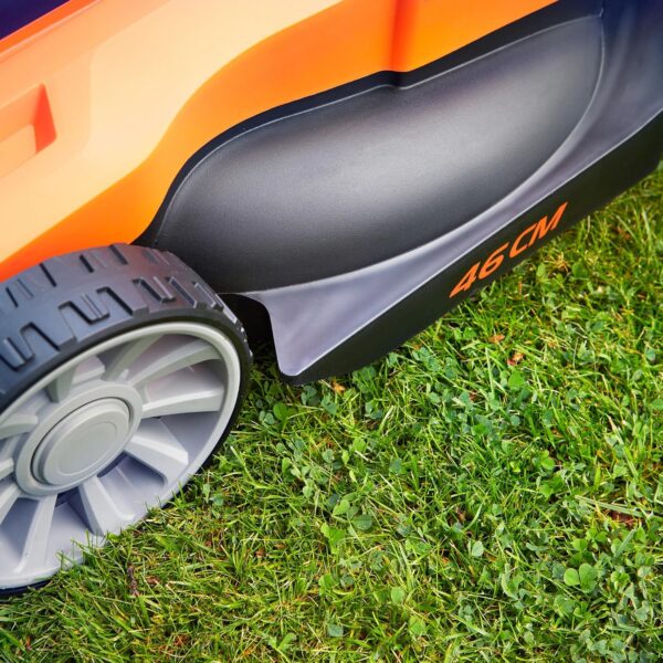 LawnMaster 48V 46cm Cordless Lawnmower with Spare Set of MX 24V 4.0Ah Batteries and 2 Fast Chargers. With Rear Roller, Grass Side Eject and Mulching Function, 2 Year Guarantee. For Larger Lawns. - Image 5