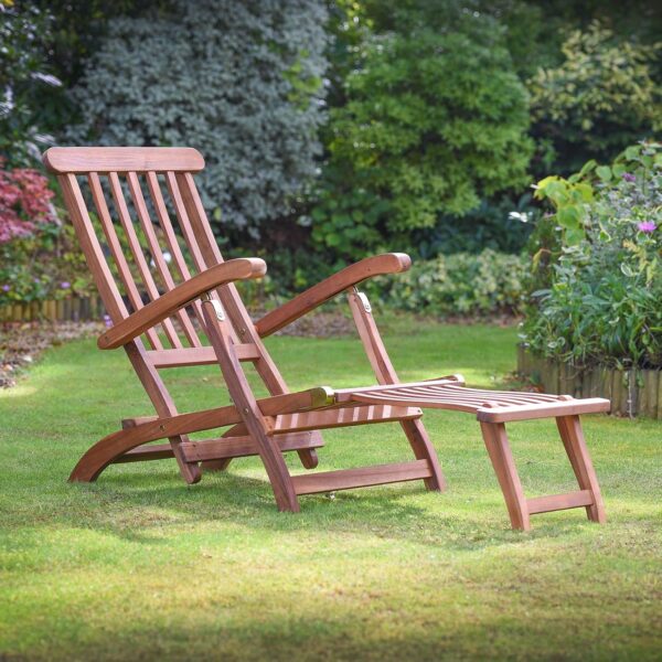 Plant Theatre Reclining Hardwood Steamer Chair – Fully Assembled - Image 2