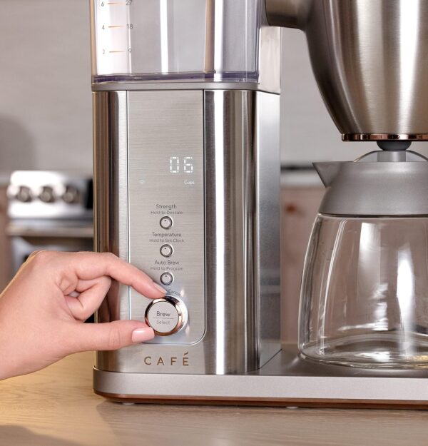 Café Specialty Drip Coffee Maker | 10-Cup Glass Carafe | WiFi Enabled Voice-to-Brew Technology | Smart Home Kitchen Essentials | SCA Certified, Barista-Quality Brew | Stainless Steel - Image 5