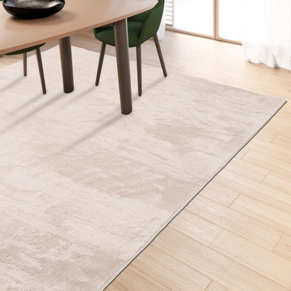 homeart Area Rugs – Soft, Short Pile Monochrome Carpets - Anti-Slip Backing, Machine Washable, Modern Fluffy Rugs for Living Room, Bedroom, Kitchen, Enterance - Cream, 60x110 cm - Image 9