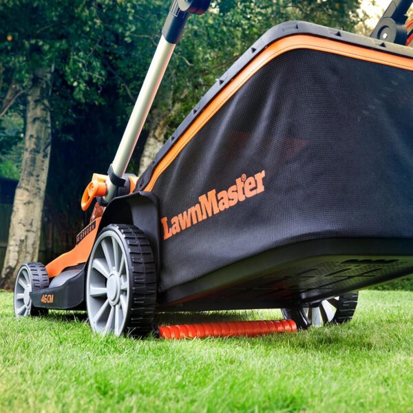 LawnMaster 48V 46cm Cordless Lawnmower with Spare Set of MX 24V 4.0Ah Batteries and 2 Fast Chargers. With Rear Roller, Grass Side Eject and Mulching Function, 2 Year Guarantee. For Larger Lawns. - Image 4