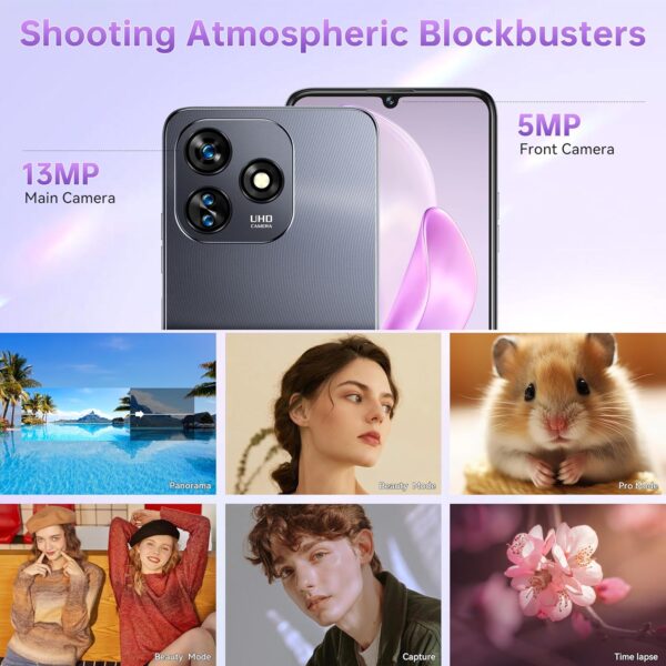 OUKITEL C51 Mobile Phones Sim Free Unlocked, 6.8" HD+ Display Smartphone 18GB+128GB/1TB, Android 14 Mobile Phones Dual Sim 4G, 13MP+5MP Camera, 5150mAh, Fingerprint+Face Unlock, OTG/GPS/Blue - Image 7