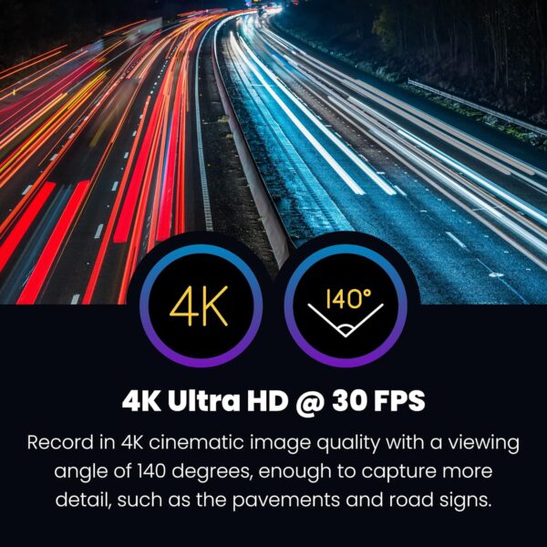 Nextbase 622GW Dash Cam Front and Rear Camera Click In 4K/30fps In Car UHD Recording - Dual 140° 6 lane wide Mini & Click In Rear cam with Offline GPS, what3words, Super Slow Motion 120FPS, Wifi - Image 5