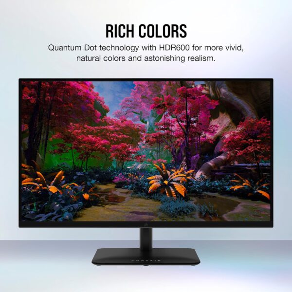 Corsair XENEON 32UHD144-A 32 Inch 4K Gaming Monitor - 144Hz, IPS, 1ms, 3840 x 2160, FreeSync Premium, HDR600, DisplayPort, HDMI, USB-C Hub - Image 6