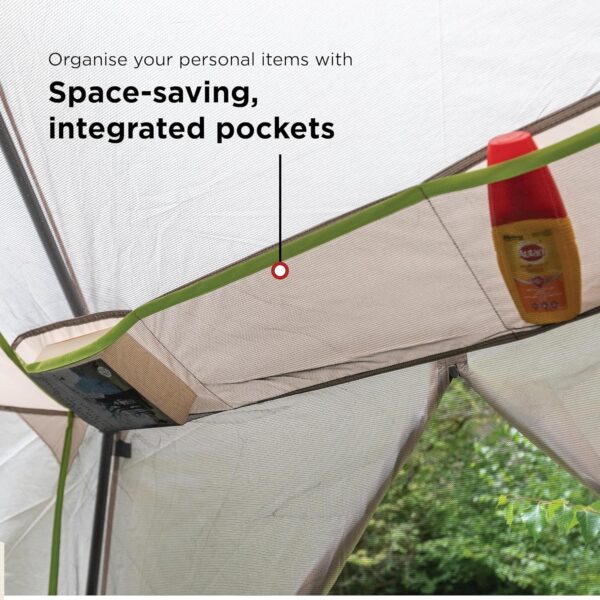 Coleman Polygon 5, large 5-person tent with 360° view, 5 man family tent, sturdy steel pole construction, easy to pitch, 100% waterproof camping tent. - Image 8