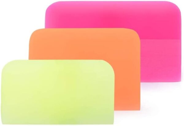EastVita 3pcs PPF Squeegee Anti-scratch TPU Coating Scraper Soft Silicone Rubber Scraper for Car Vinyl Paint Protection Film Installation Tool, Window Tint Windshield Glass Cleaning Squeegee Tool - Image 3