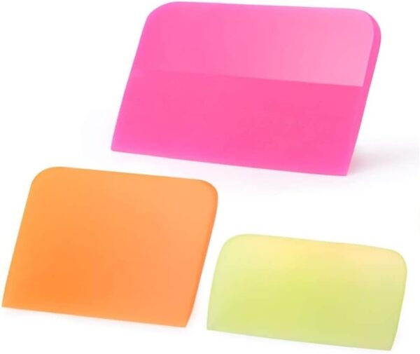EastVita 3pcs PPF Squeegee Anti-scratch TPU Coating Scraper Soft Silicone Rubber Scraper for Car Vinyl Paint Protection Film Installation Tool, Window Tint Windshield Glass Cleaning Squeegee Tool - Image 2