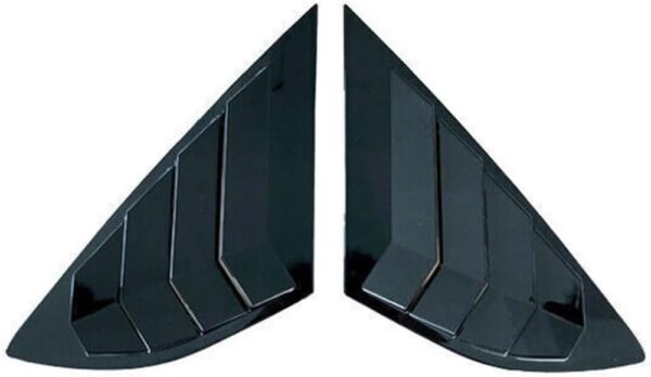 2pcs Car Rear Side Window Louvers for Fo-rd Mondeo Fusion 2013-2018, ABS Rear Triangular Window Glass Blinds Shades Shutter Cover Decoration Accessories,A/Black - Image 2