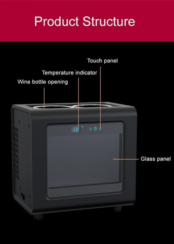 Electric Wine Chiller Refrigerator Countertop Wine Bottle Cooler with Smart Thermostat Control Thermoelectric Cooling Freestanding Design, for Beer Cola Water Milk Wine Drink - Image 8