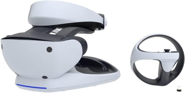 PSVR2 Showcase Premium Charge Station and Display Stand for PSVR 2 Headset and Sense Controllers – Fast Charging, Magnetic Adapters, Overcharge Protection, VR Headset Storage for PS5 VR Accessories - Image 2
